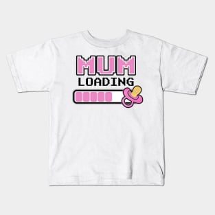 Cute Mom To Be Loading New Mother Newborn Baby Pregnancy Pregnant Kids T-Shirt